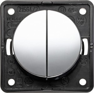 WŁĄCZNIK PODWÓJNY, KOLOR: CHROM