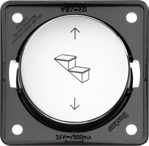 Włącznik wysunięcia stopnia kolor chrom błyszczący