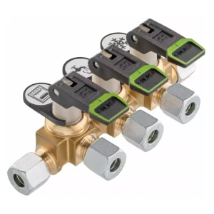 Zawór szybkozamykający gazu klapkowy potrójny 8mm krótki