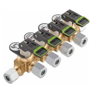 Zawór szybkozamykający gazu klapkowy poczwórny 8mm krótki